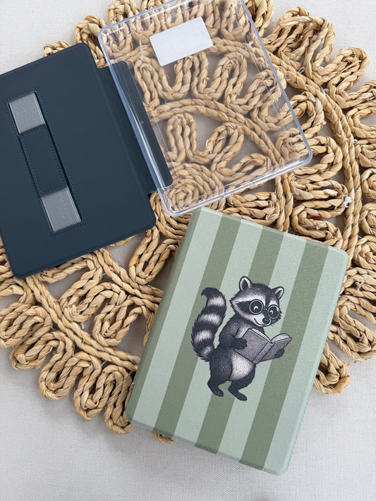 Reading Raccoon Kindle Case