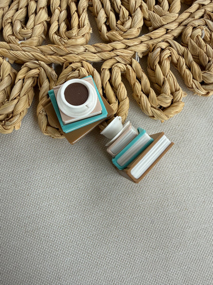 Coffee Cup Book Stack Fidget Clickie