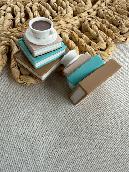 Coffee Cup Book Stack Fidget Clickie