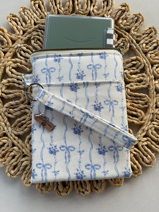 Blue Porcelain Bows Kindle Sleeve