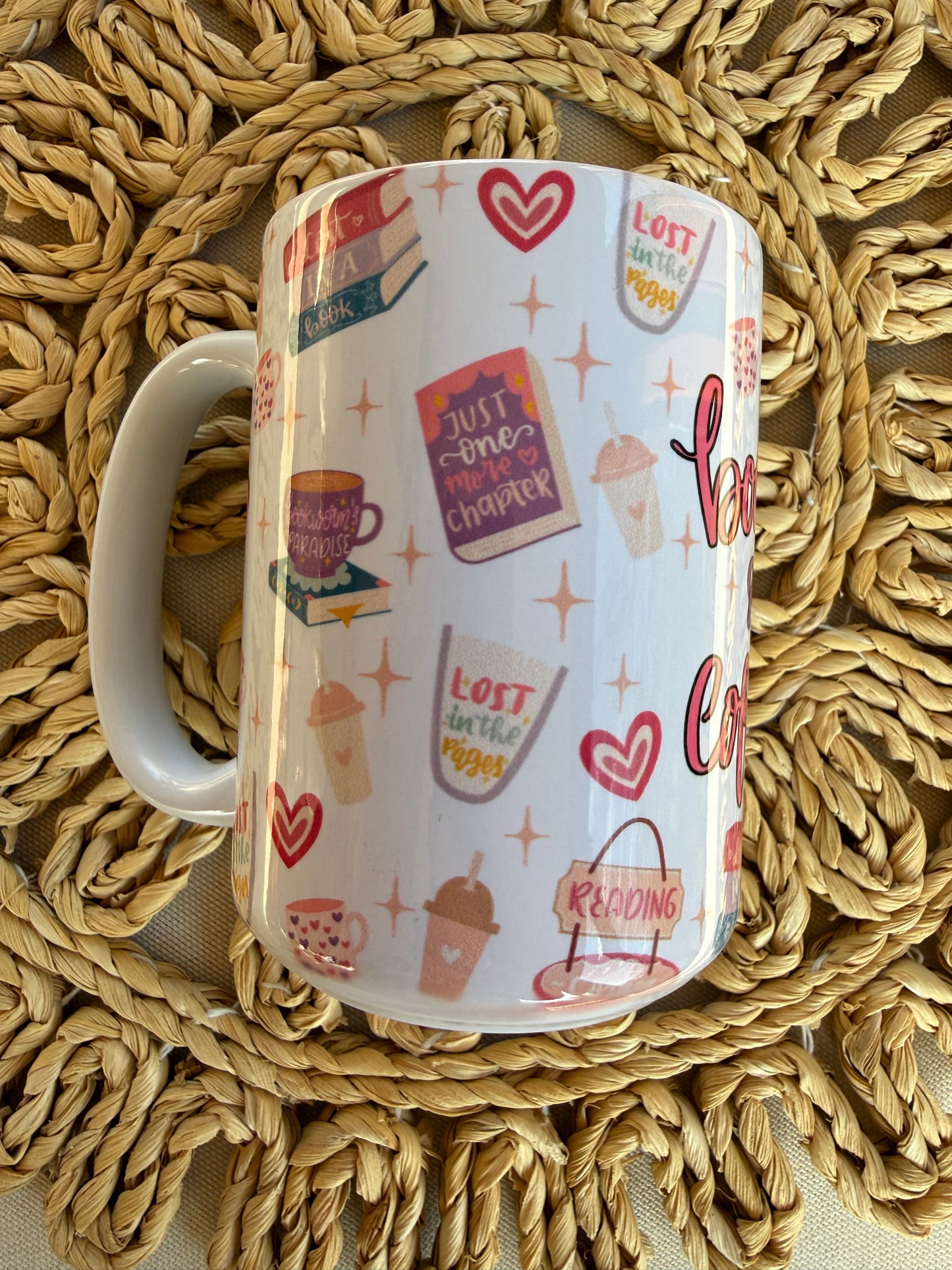 Books & Coffee Mug