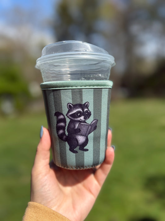 Reading Raccoon Drink Sleeve
