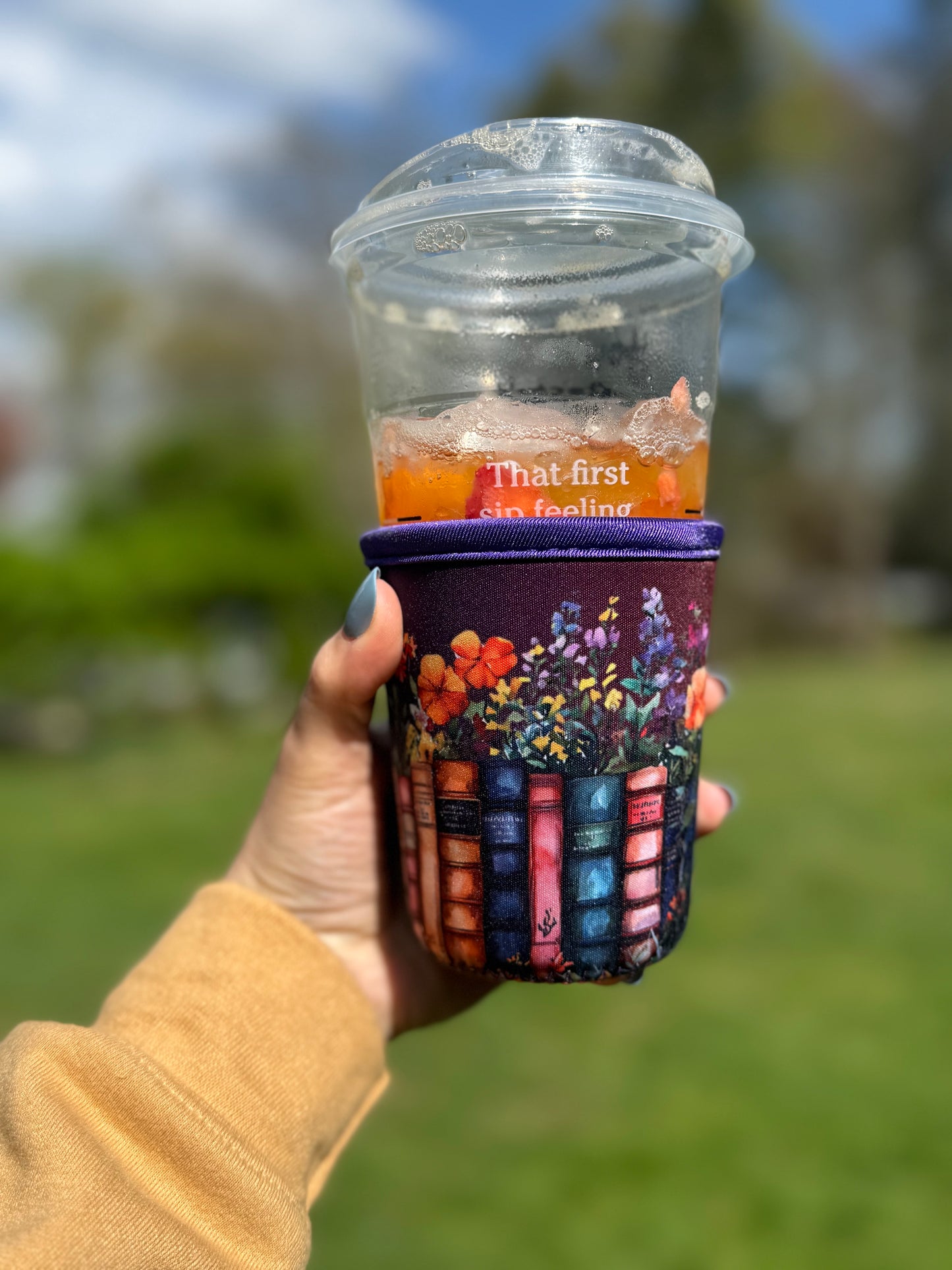 Flowers & Books Drink Sleeve