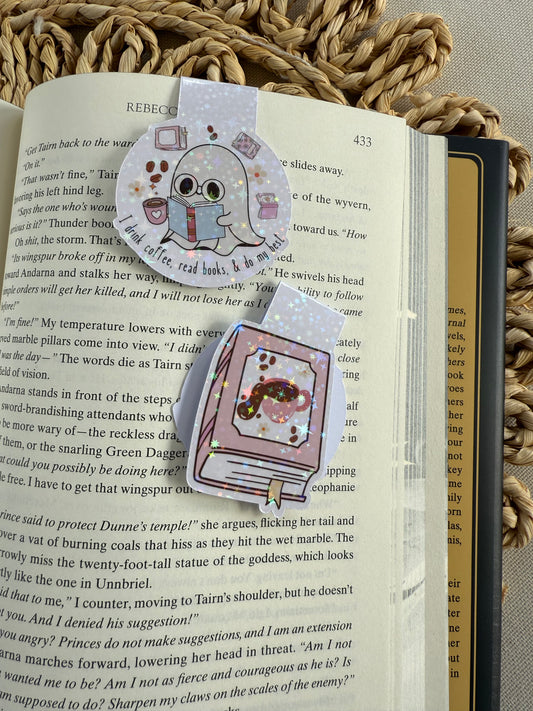 I drink coffee, read books, & do my best Magnetic Bookmark