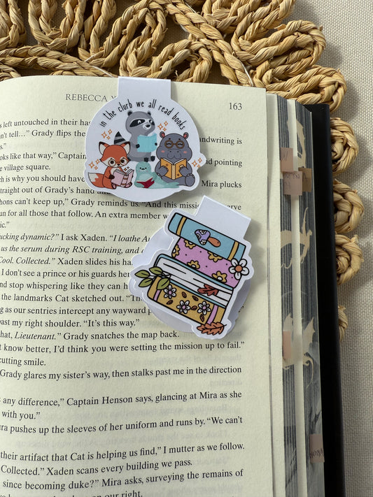 In the Clurb We All Read Books Magnetic Bookmark