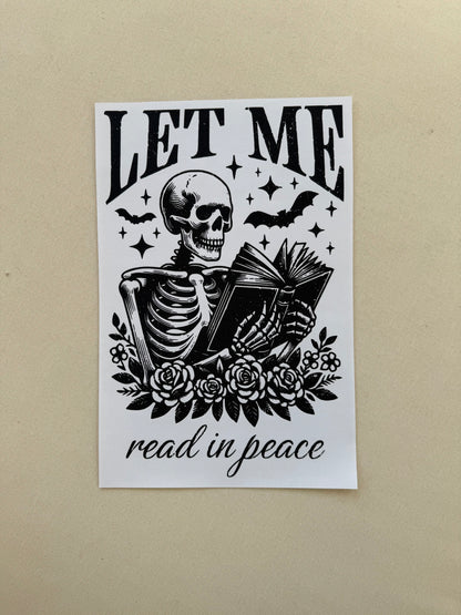 Let me read in peace (black ink) Shirt