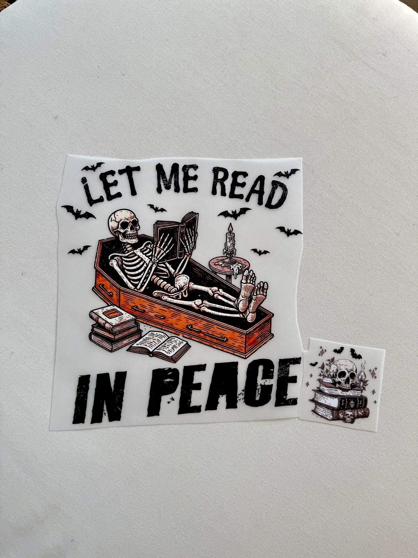 Read in Peace (color with Coffin) Shirt (BACK & POCKET DESIGN)