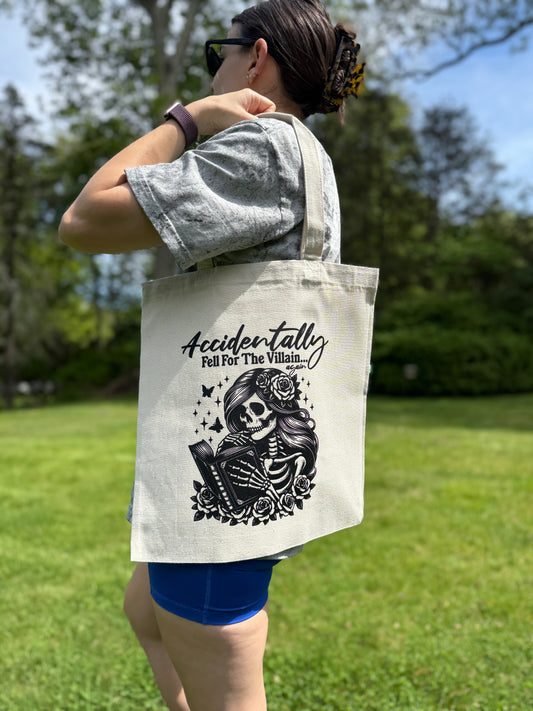 Accidentally Fell for the Villain Tote Bag