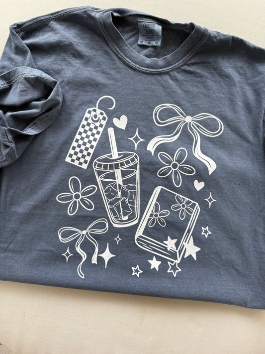 Coquette Books Shirt (white ink)