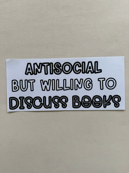 Antisocial but willing to discuss books Shirts