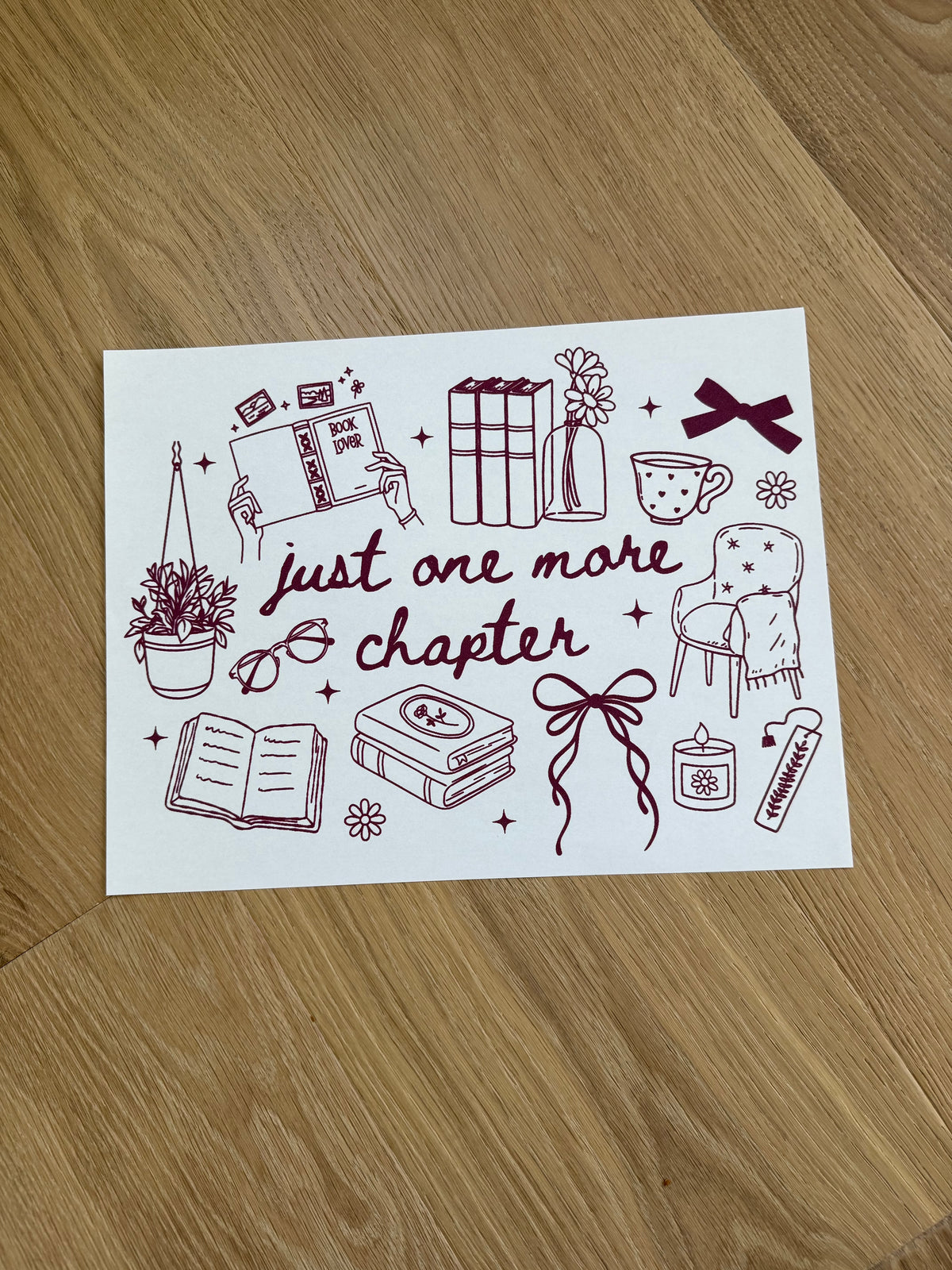 Just one more chapter (maroon ink) Shirt