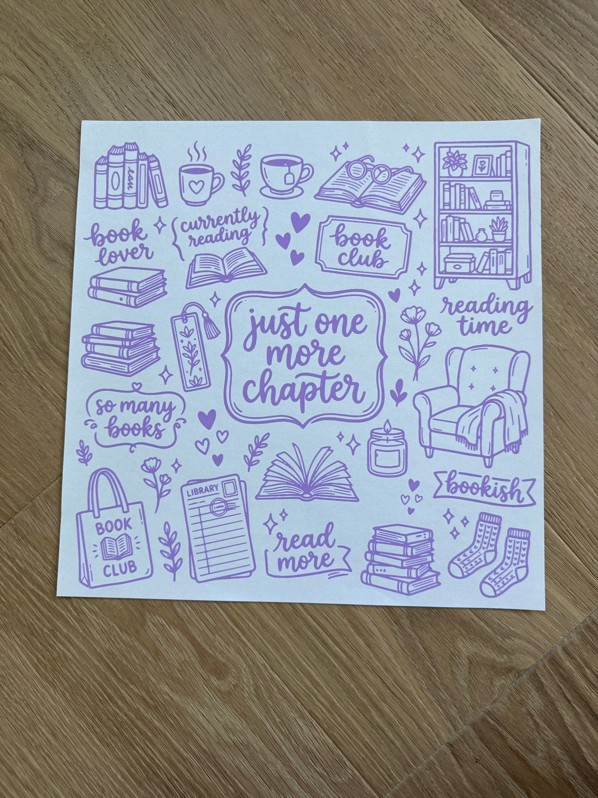 Just one more chapter (lavender ink) Shirt