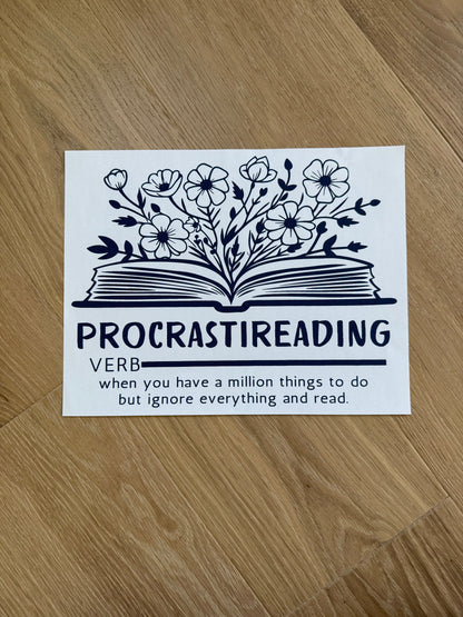 Procrastireading (navy ink) Shirt
