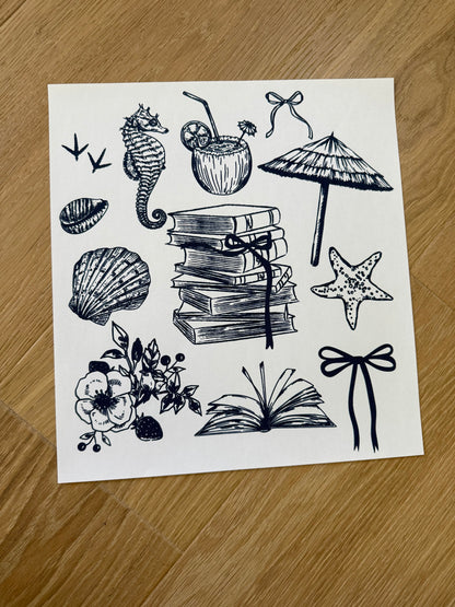 Summer Reading (navy ink) Shirt