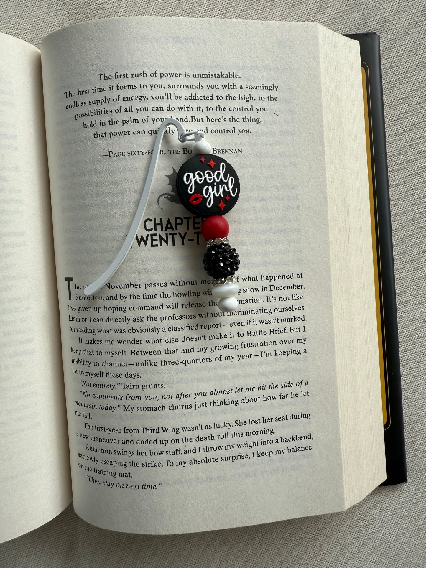 Good Girl Silicone Beaded Bookmark