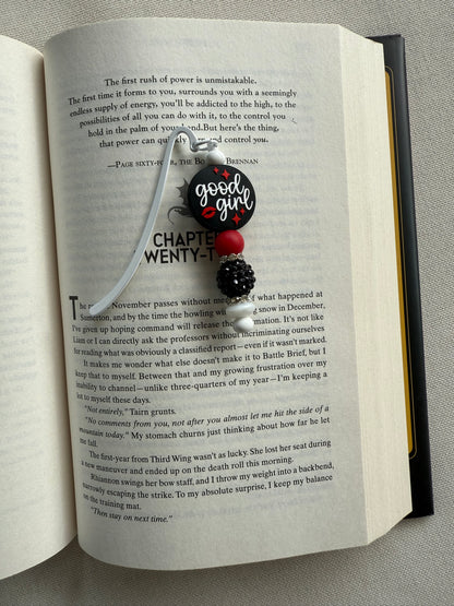 Good Girl Silicone Beaded Bookmark
