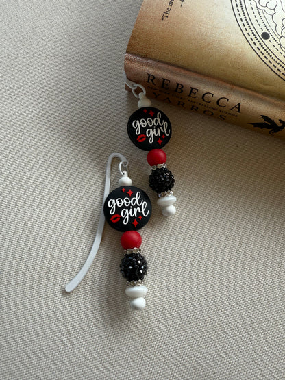 Good Girl Silicone Beaded Bookmark