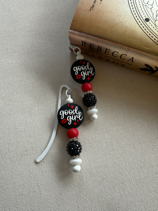 Good Girl Silicone Beaded Bookmark