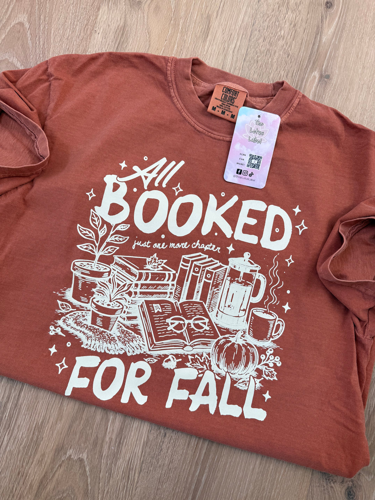 All booked for fall (beige ink) Shirt
