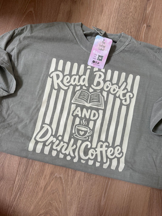 Read books & Drink Coffee (beige ink) Shirt