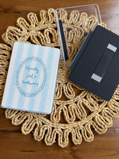 Literally Just a Bookworm Kindle Case- MAGNETIC COVER
