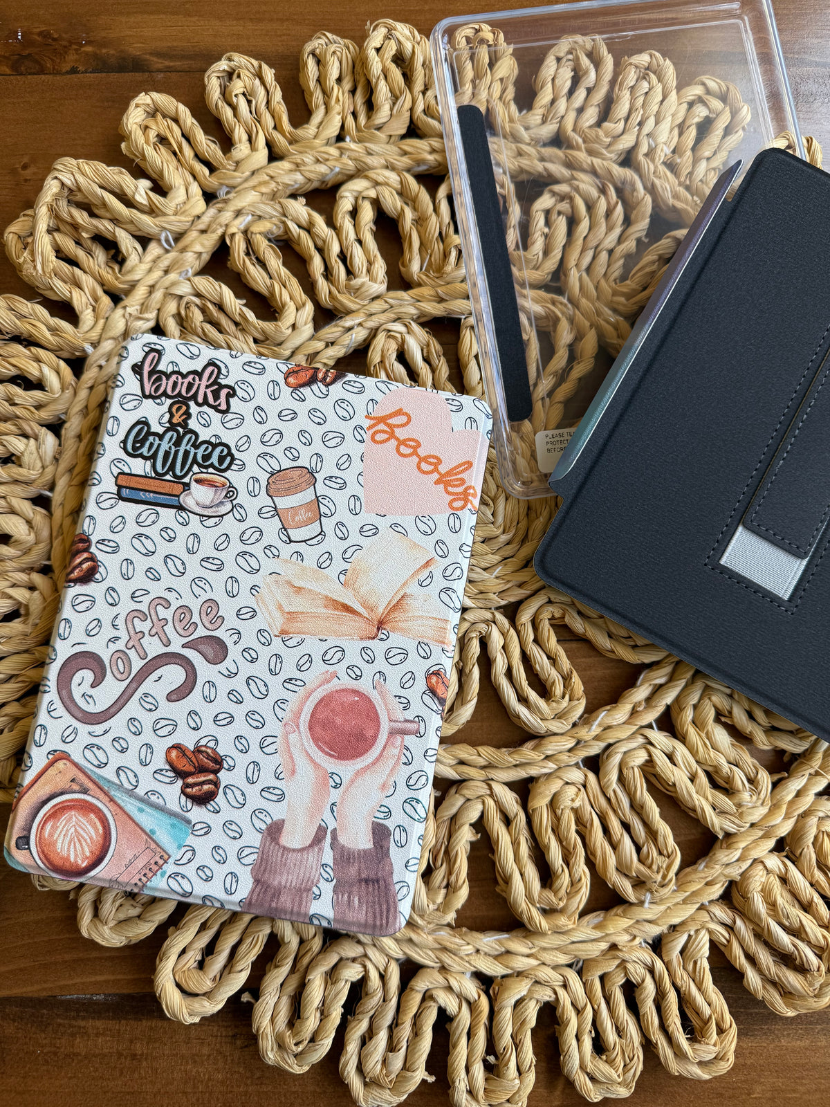 Books & Coffee Kindle Case- MAGNETIC COVER