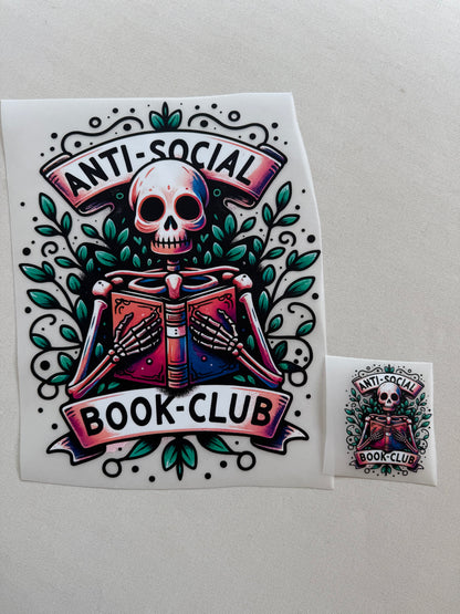 Antisocial Book Club Skeleton Shirt (BACK & POCKET DESIGN)