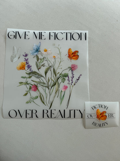 Give me fiction over reality Shirt (BACK & POCKET DESIGN)