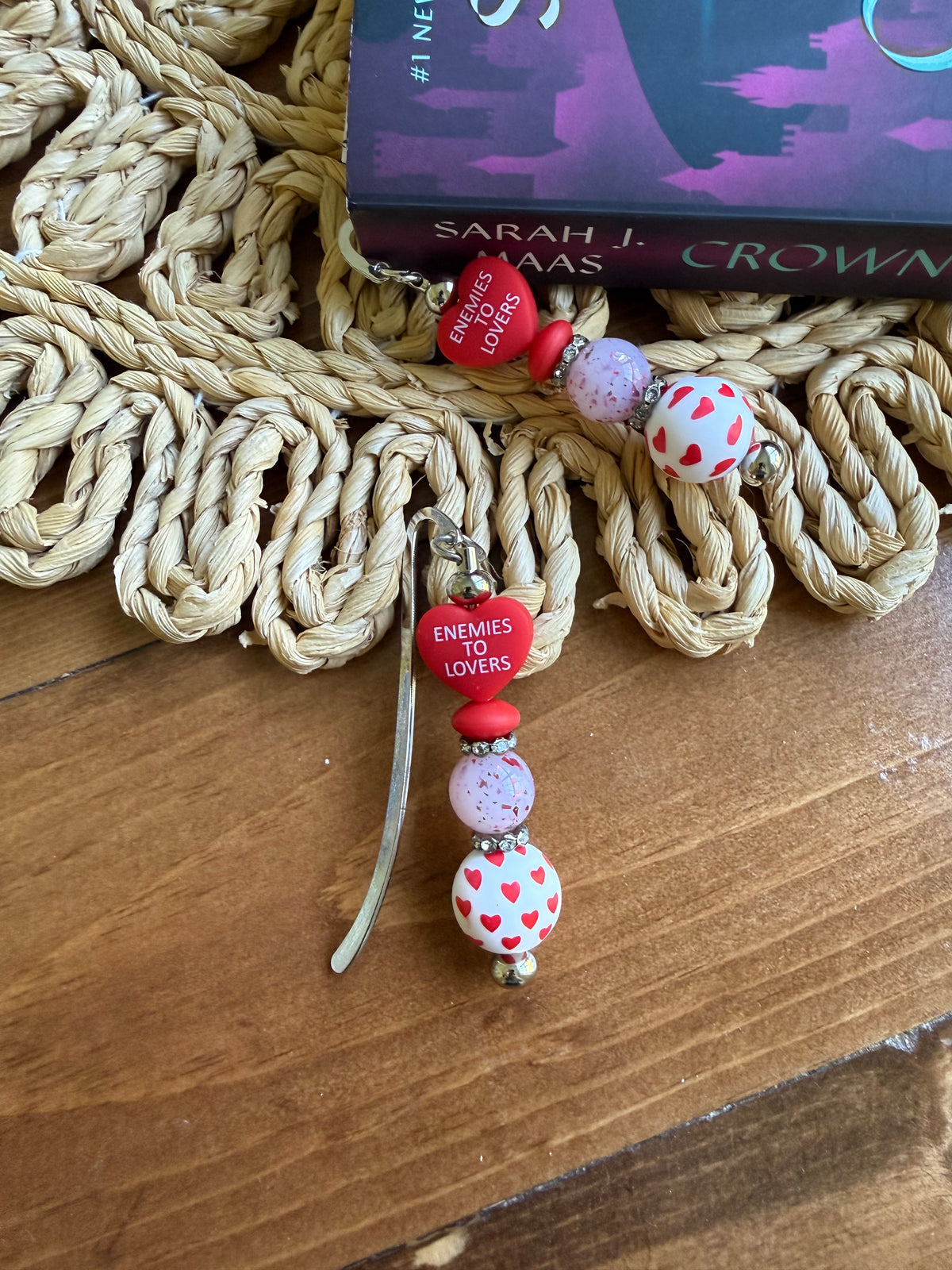 Enemies to lovers beaded bookmark