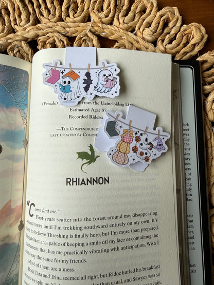 Clothesline Ghostie Magnetic Bookmark