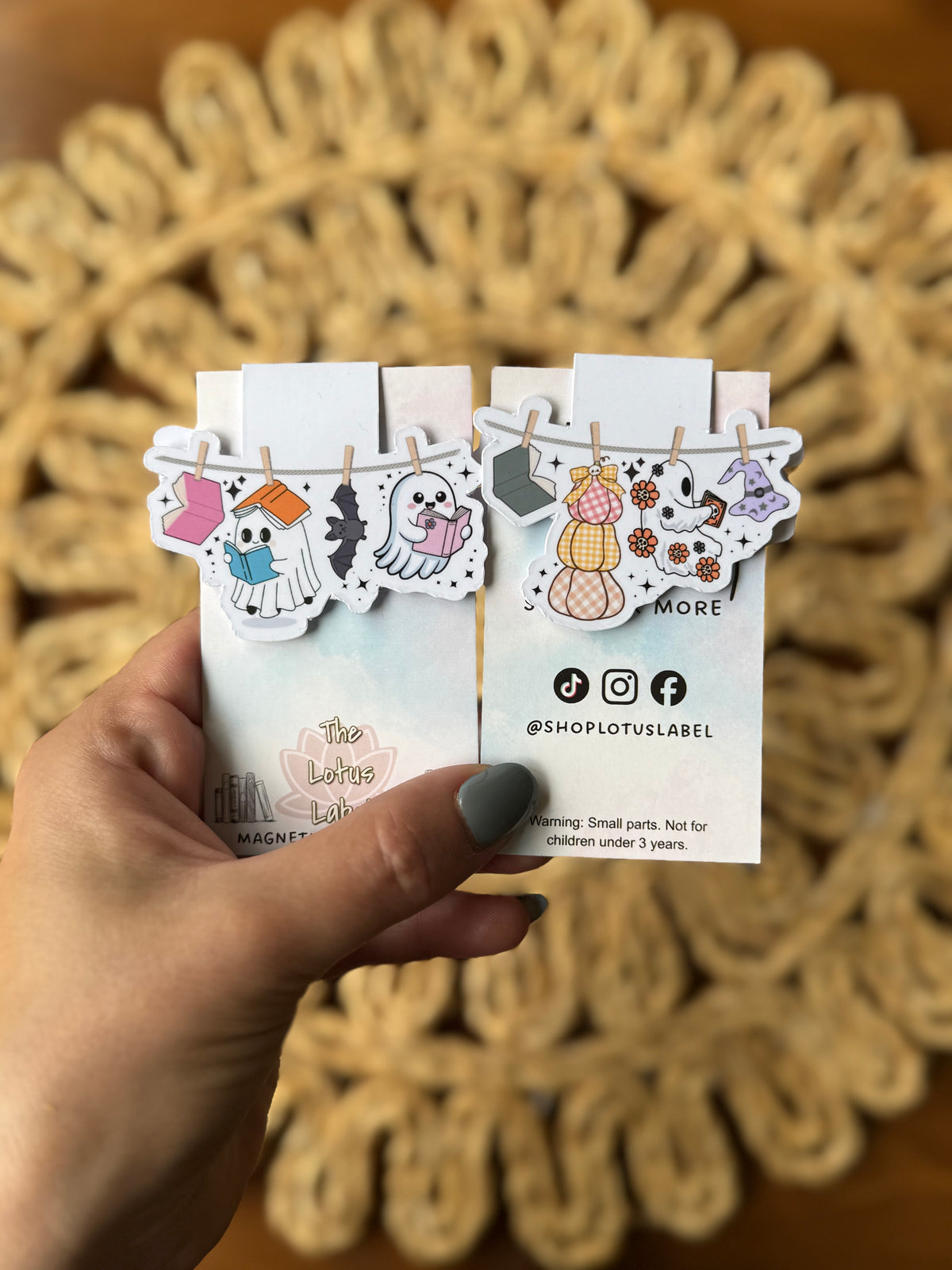 Clothesline Ghostie Magnetic Bookmark