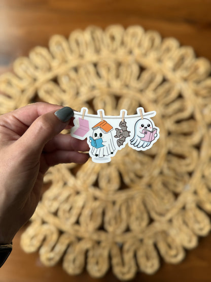 Clothesline Ghostie Sticker