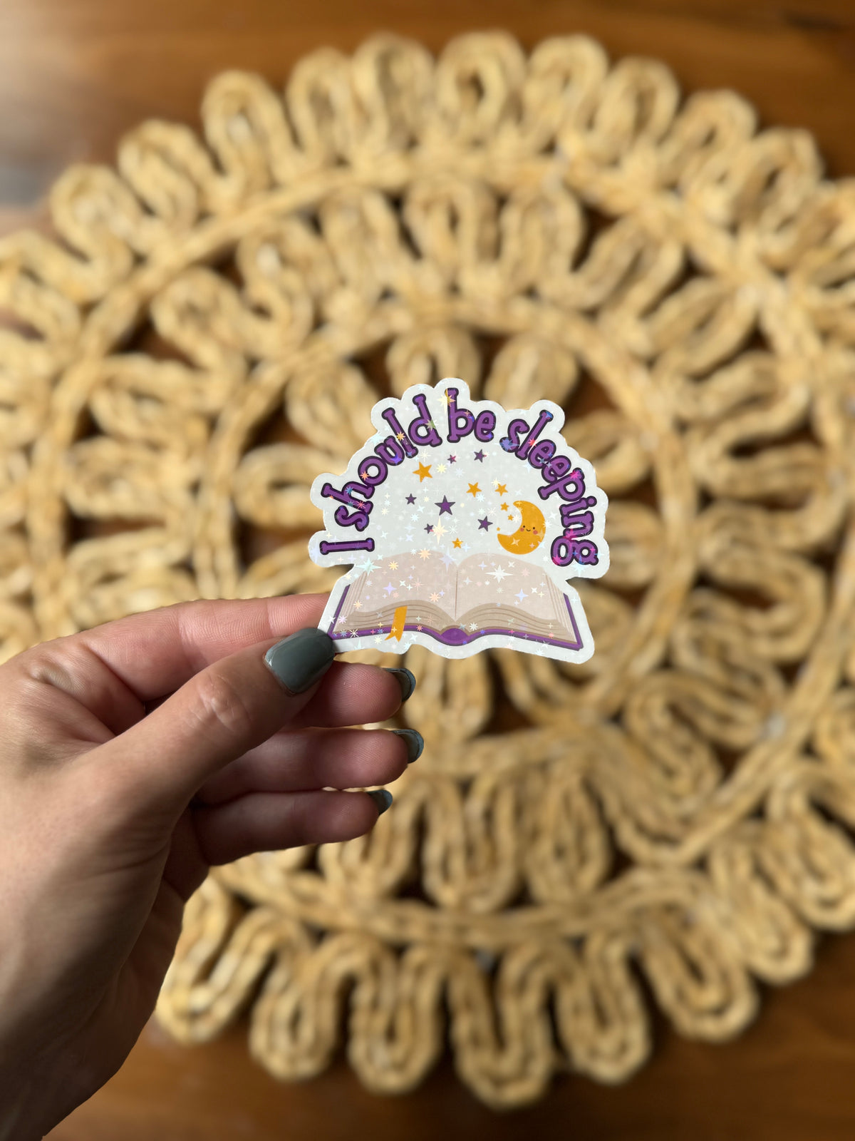 I Should be Sleeping Sticker (holographic)