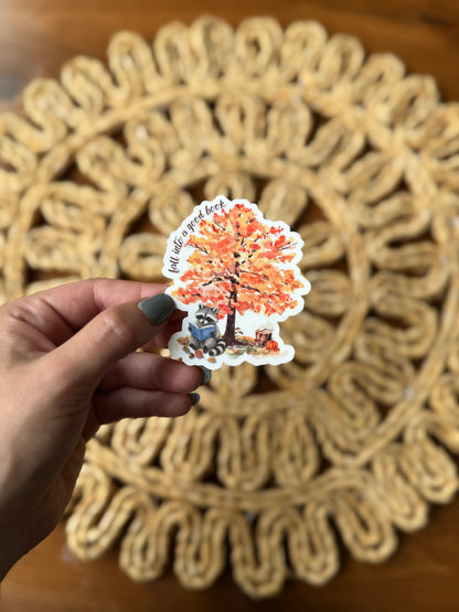 Fall Raccoon Sticker