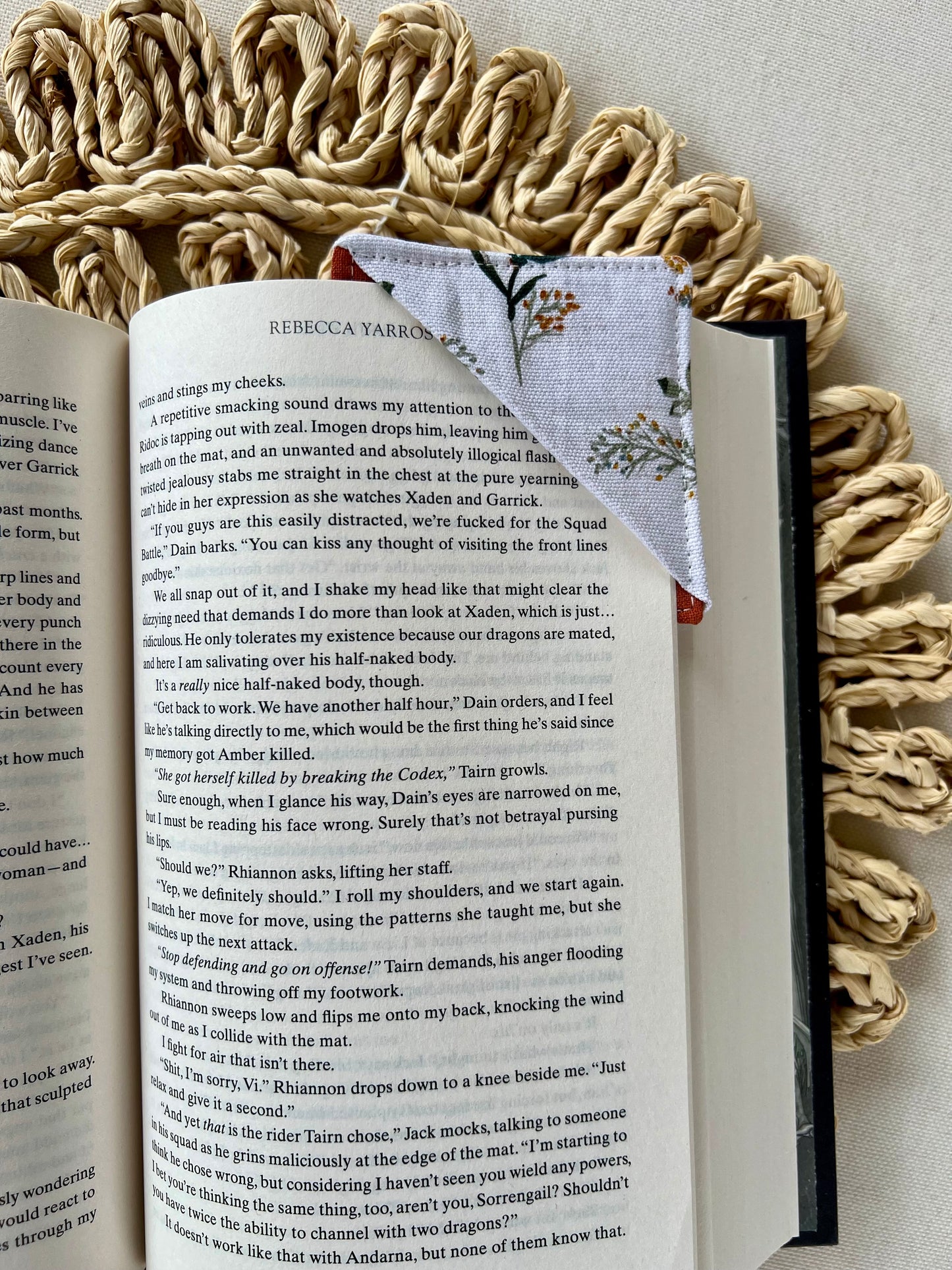 Yellow Floral Corner Bookmark