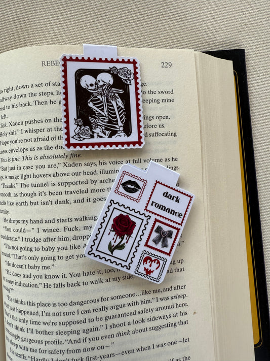 Dark Romance Stamps Magnetic Bookmark