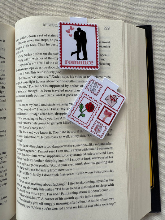 Romance Stamps Magnetic Bookmark