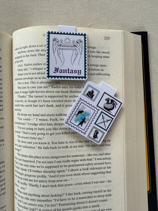 Fantasy Stamps Magnetic Bookmark