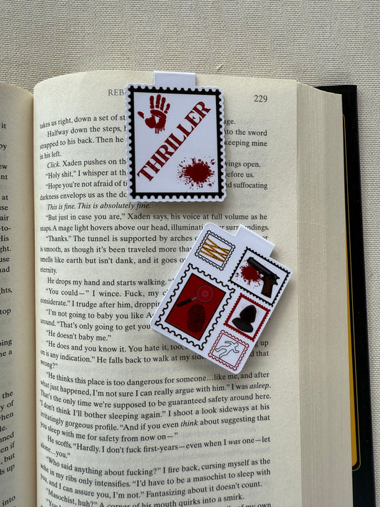 Thriller Stamps Magnetic Bookmark