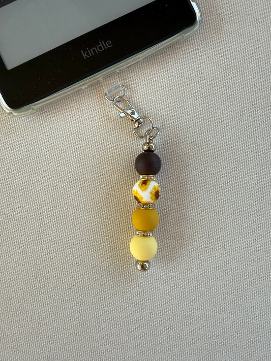 Sunflower Bead Tethered Charm