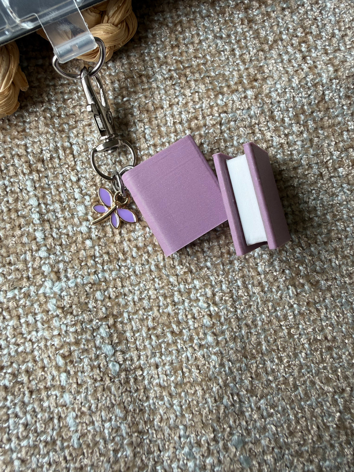 Mauve Book with customizable charm- Tethered Charm