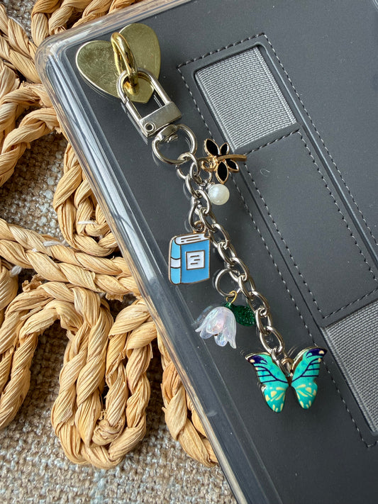 Blue Butterfly Chain Charm