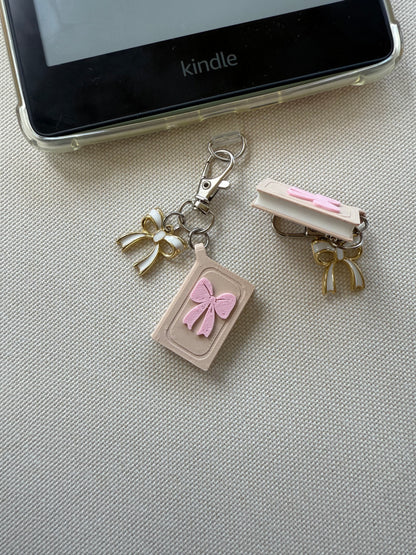 Bow Book Tethered Charm