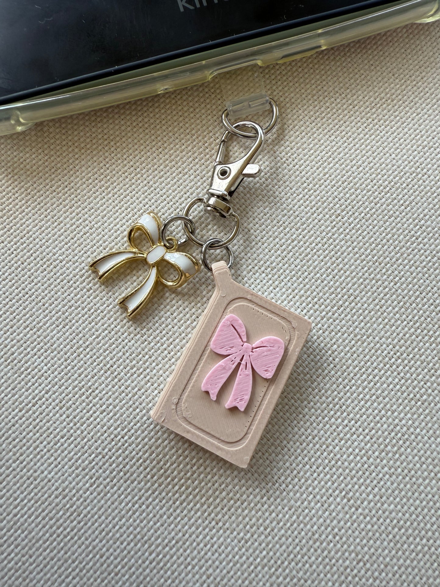 Bow Book Tethered Charm