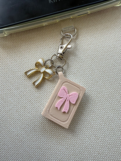Bow Book Tethered Charm