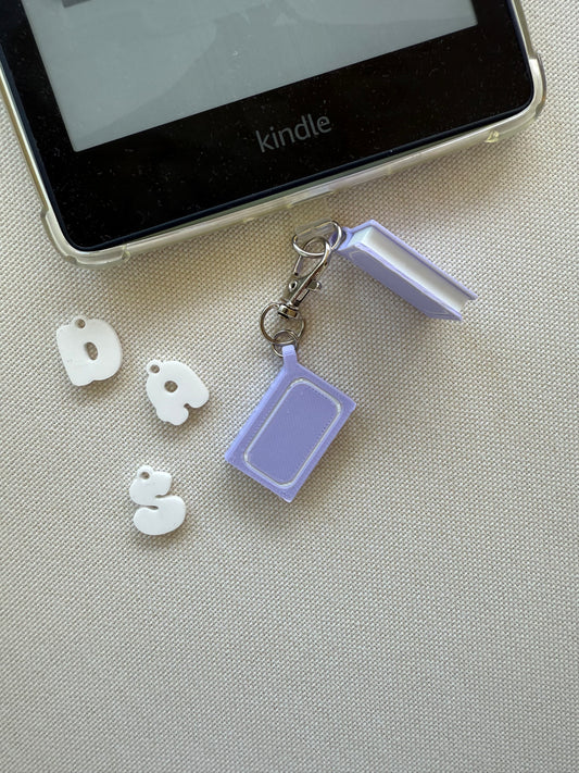 Purple Book with Initial Tethered Charm