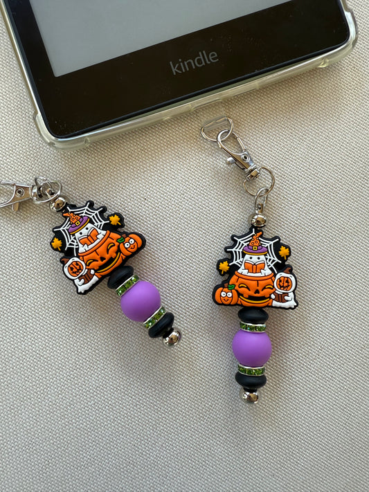 Pumpkin Ghosts Tethered Charm