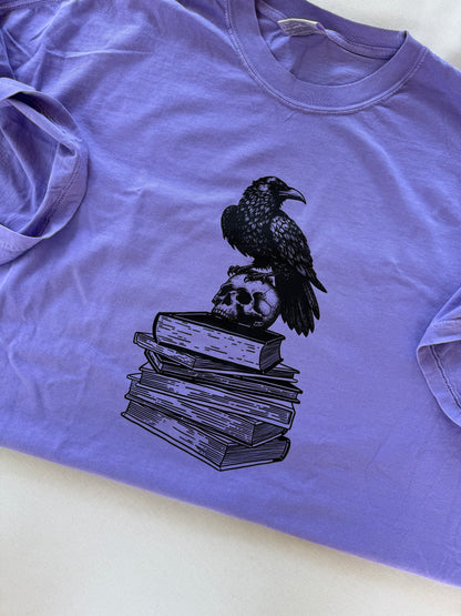 Raven Book Stack Shirt
