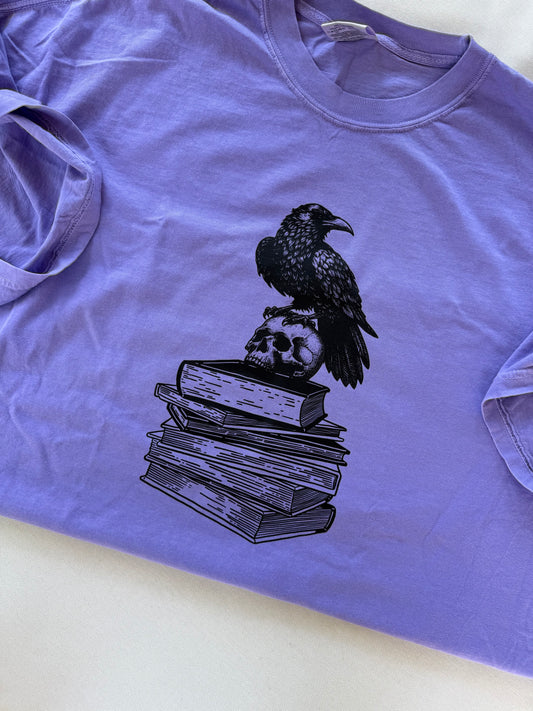 Raven Book Stack Shirt