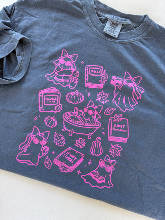 Highlighter Pink Ghosts Shirt